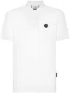 Philipp Plein Skull Pattern Short-sleeved Polo Shirt In Weiss