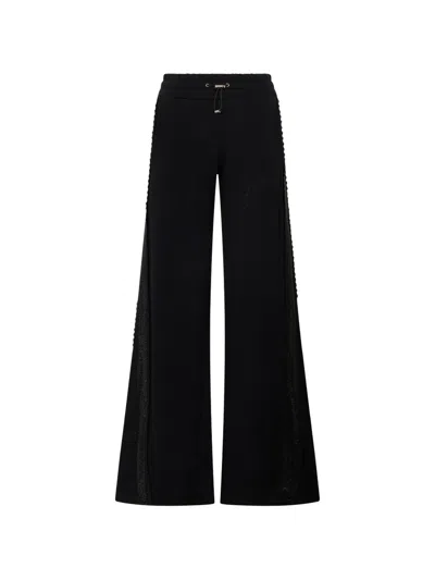 Philipp Plein Skater Fit Tracksuit Pants Strass Band Women In Black