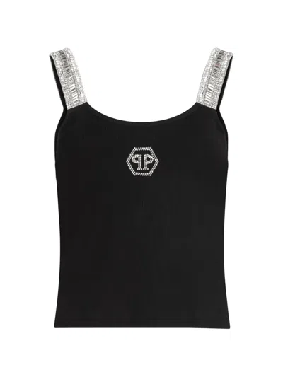 Philipp Plein Strass-embellishment Tank Top In Multi