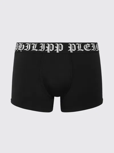 Philipp Plein Stretch Cotton Blend Boxers In Black