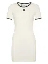 Philipp Plein Stretch-cotton Dress In White