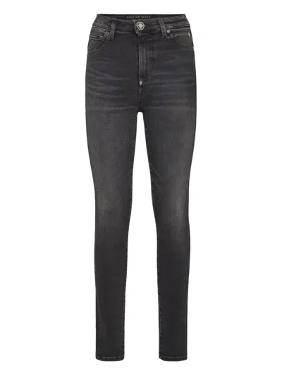 Philipp Plein Stretch-cotton Jeans In Black
