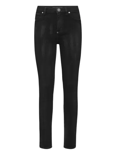 Philipp Plein Stretch-cotton Jeans In Black