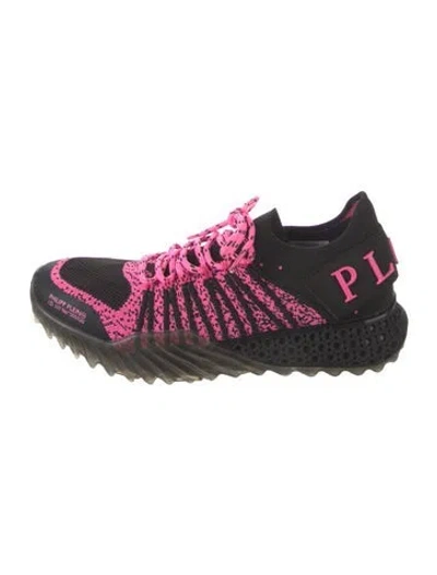 Pre-owned Philipp Plein Striped Chunky Sneakers In Multicolor