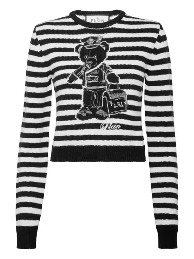 Philipp Plein ストライプ セーター In White