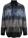 PHILIPP PLEIN STRIPED SEQUIN SHIRT