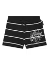 Philipp Plein Striped Shorts In Black