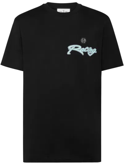 Philipp Plein Stripes Hexagon T-shirt In Schwarz