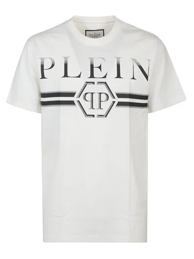 Philipp Plein Stripes T-shirt In White