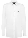 Philipp Plein Shirt Sugar Daddy Cut Ls Gothic Banner In White