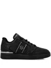 PHILIPP PLEIN STUD-EMBELLISHED LEATHER SNEAKERS