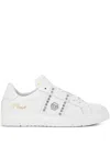 Philipp Plein Stud-embellished Leather Sneakers In White