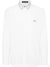 Philipp Plein Shirt Sugar Daddy Cut Ls Studs In White