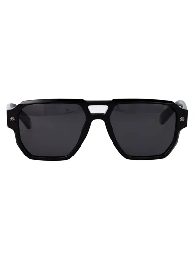 Philipp Plein Stud Sunglasses In Black