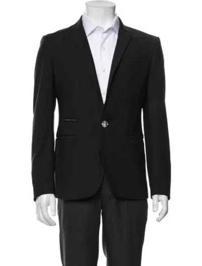 Pre-owned Philipp Plein Studded Accents Blazer In Black