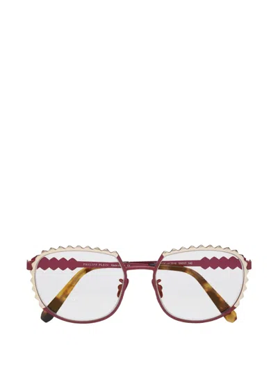Philipp Plein Studded Geometric-frame Glasses