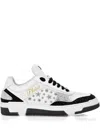 Philipp Plein Studded Leather Sneakers In White
