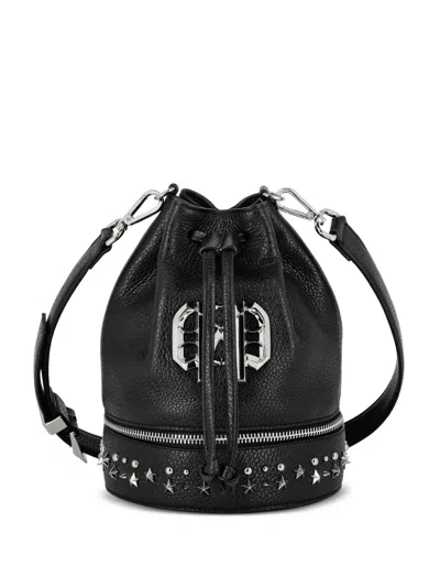 Philipp Plein Studed Bucket Bag In Black
