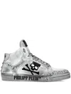 Philipp Plein Studs Retrokickz Tm Sneakers In White