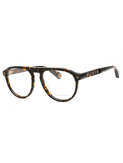 Philipp Plein Stylish Rectangle Eyeglasses With Clear Demo Lens - Eye 54 In 0700 - Shiny Black / Clear Lens