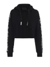 Philipp Plein Crystal Plein Crop Hoodie In Negro