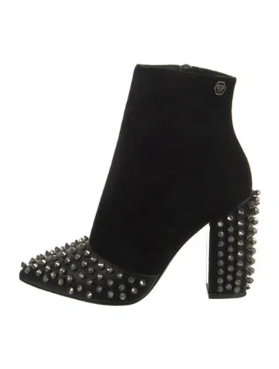 Pre-owned Philipp Plein Suede Boots In Black