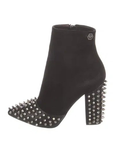 Pre-owned Philipp Plein Suede Boots In Black