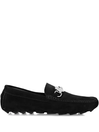 Philipp Plein Suede Driving Loafers In Black