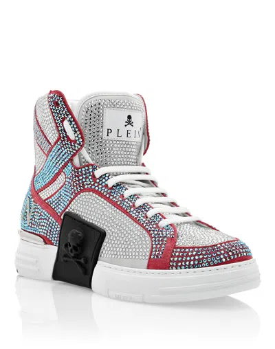 Philipp Plein Crystal Money Kicks Hi-top Sneakers In Multi