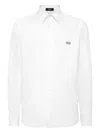 Philipp Plein Shirt Sugar Daddy Cut Ls Gothic Banner In White