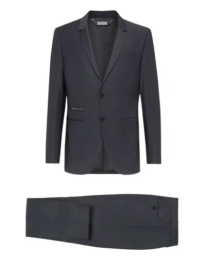 Philipp Plein Suit 2 Pcs Regular Fit Statement In Blue