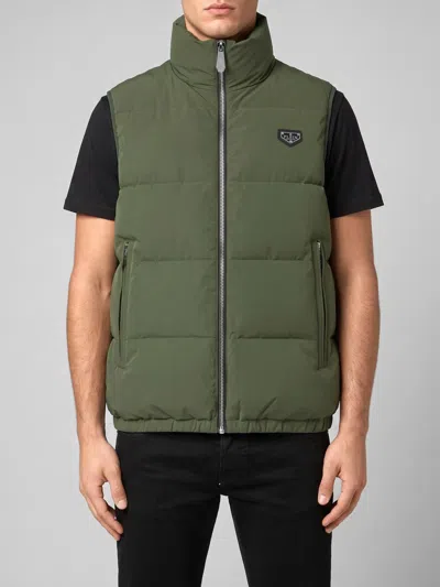 Philipp Plein Suit Vest Men Color Blue In Green