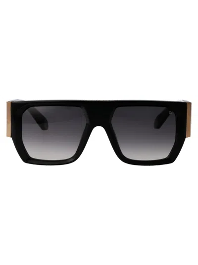 Philipp Plein Oversized Frame Sunglasses In 0700 Black