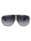 Philipp Plein Aviator-frame Stainless Steel Sunglasses In Gray