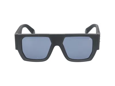 Philipp Plein Sunglasses In Black Sandblasted/matte
