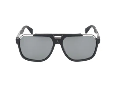 Philipp Plein Sunglasses In Black Sandblasted/matte