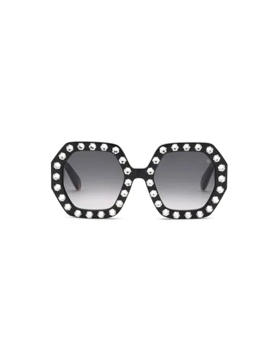Philipp Plein Sunglasses Butterfly Plein First Lady Exclusive In Black