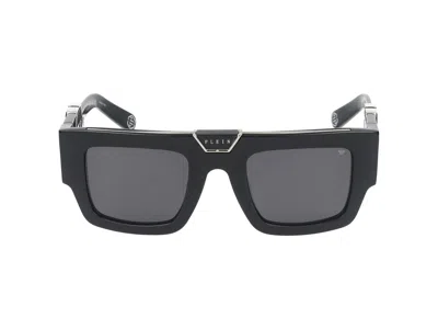 Philipp Plein Sunglasses In Glossy Black