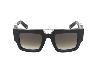 Philipp Plein Sunglasses In Glossy Black