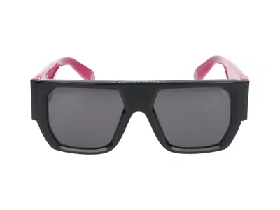 Philipp Plein Sunglasses In Glossy Black