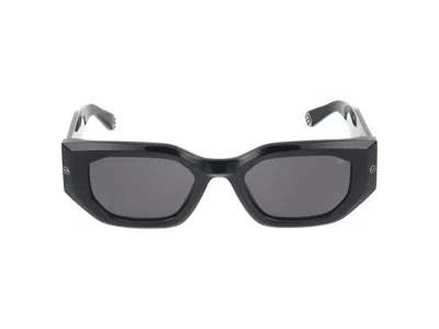 Philipp Plein Sunglasses In Glossy Black