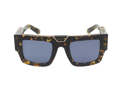 Philipp Plein Sunglasses In Havana Marron-yellow Glossy