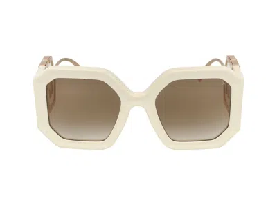 Philipp Plein Sunglasses In Ivory Full Glossy
