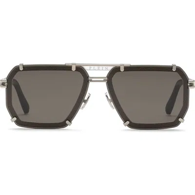 Philipp Plein Sunglasses Plein Legacy Men In Black/greysteal