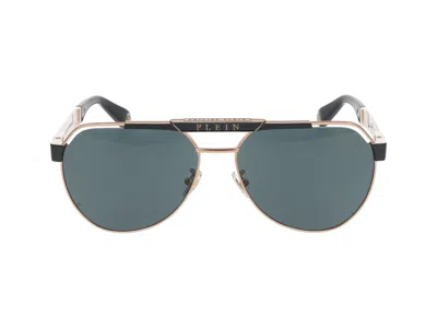 Philipp Plein Sunglasses In Polished Coppered Gold C/semi-matt Parts