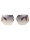 Philipp Plein Plein Hera Sunglasses In Rose Gold Green