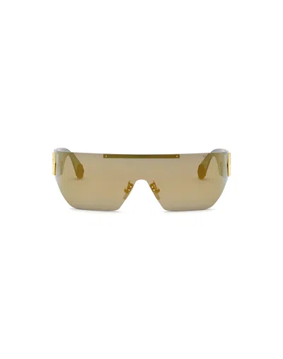 Philipp Plein Plein Hero Hexagon Shield-frame Sunglasses In Gold