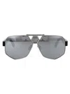 Philipp Plein Plein Badge Sunglasses In Silver