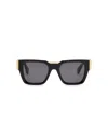 Philipp Plein Grigio Opaco Acetate Sunglasses In Black