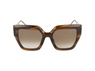 Philipp Plein Sunglasses In Striated Brown